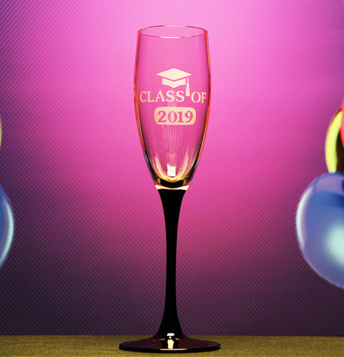 Graduation Champagne Glass