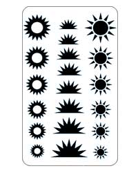 ETCH, DIP, SANDETCH stencil sunrise