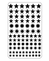 ETCH, DIP, SANDETCH stencil Stars