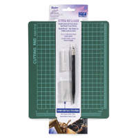 7.5 X 9IN CUTTING MAT W/KNIFE AND BLADES