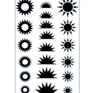 ETCH, DIP, SANDETCH stencil sunrise