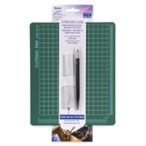 7.5 X 9IN CUTTING MAT W/KNIFE AND BLADES