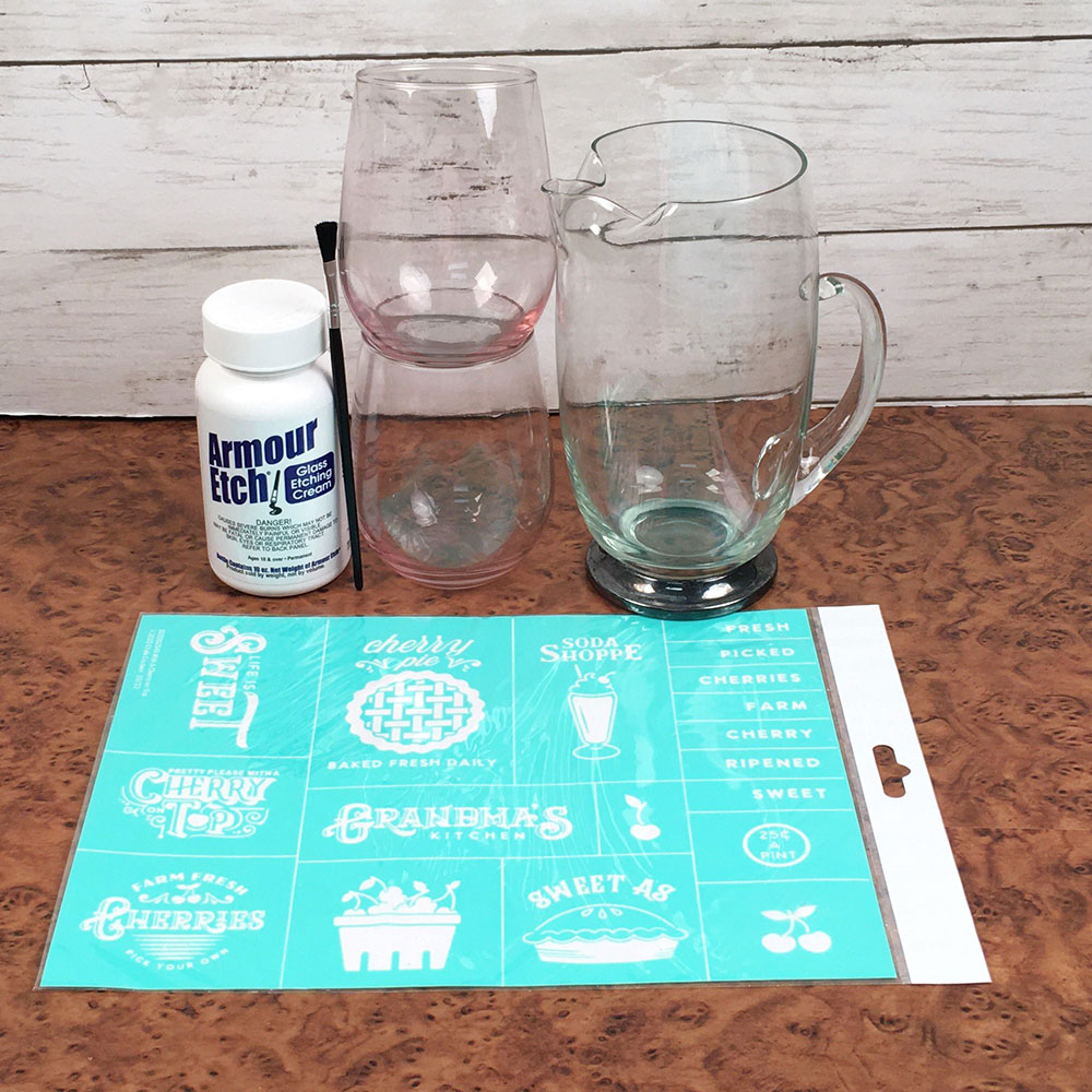 Life is Sweet Pitcher & Wine Glasses