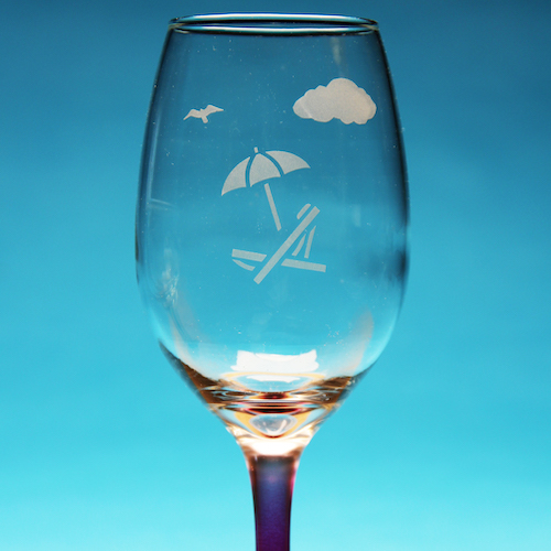 Beach Chair Wine Glass