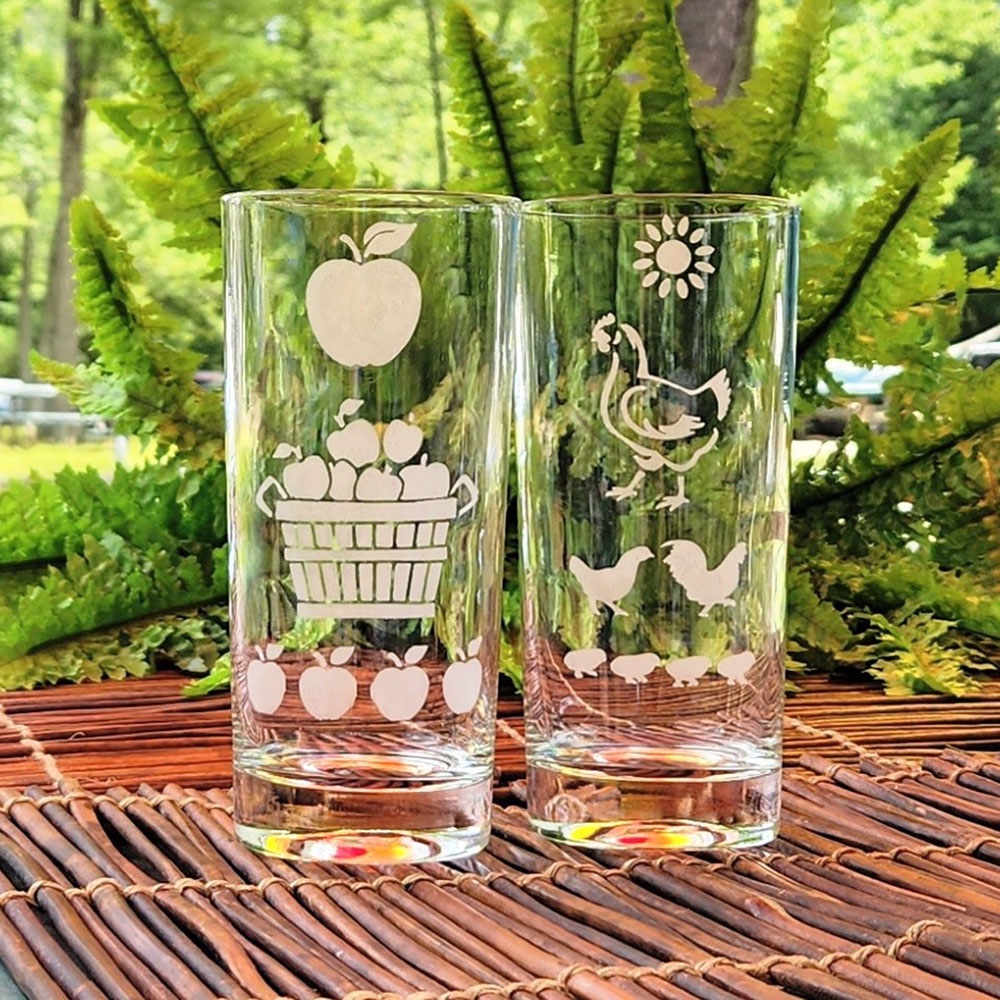 Country Kitchen Chicken & Apple Glasses