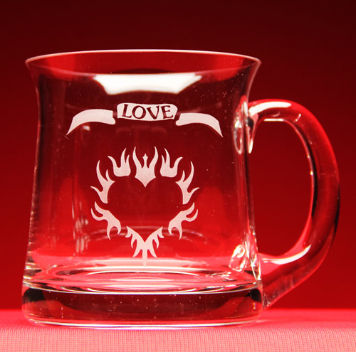 Flaming Heart Love Mug