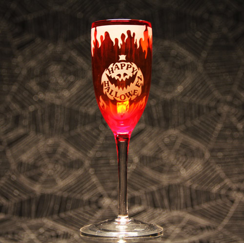 Happy Halloween Wine Glass
