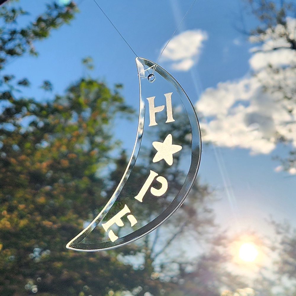 HOPE Crescent Moon Suncatcher