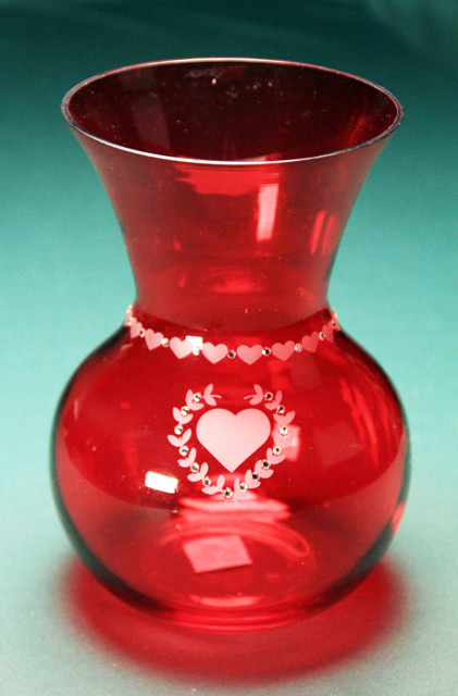 Valentine Red Vase