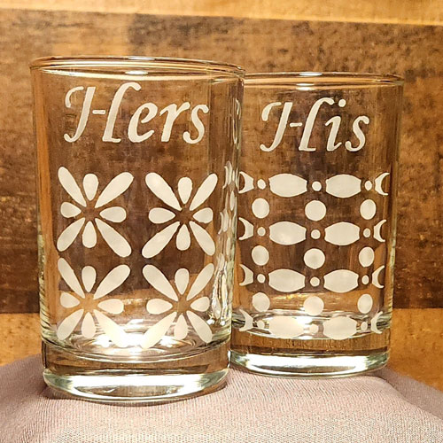 His & Hers Bathroom Glasses