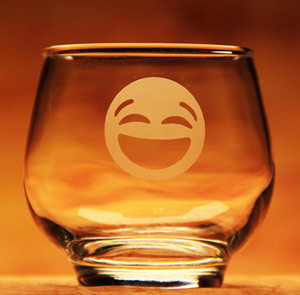 Laughing Emoji Glass