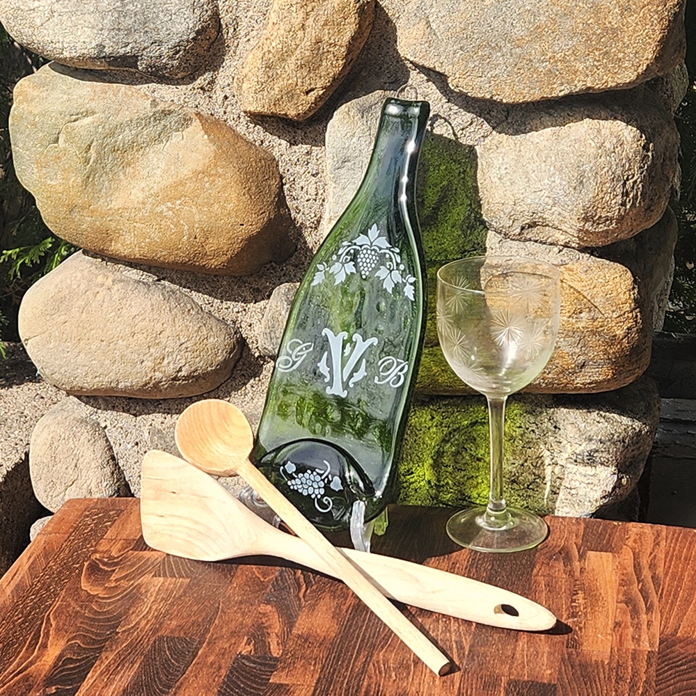 Monogram Flat Wine Bottle