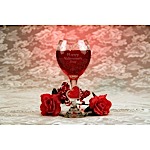 Valentine's Day  Wine Glass Gel Candle