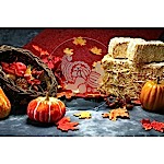 Thanksgiving Cornucopia Plate