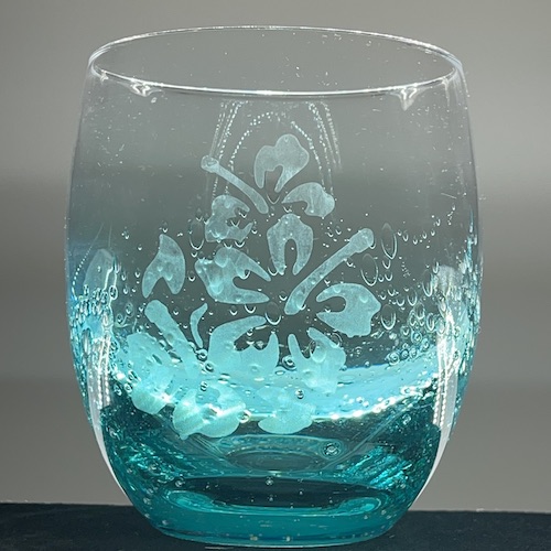 Colored Etching on a Glass Centerpiece + Helpful Tips