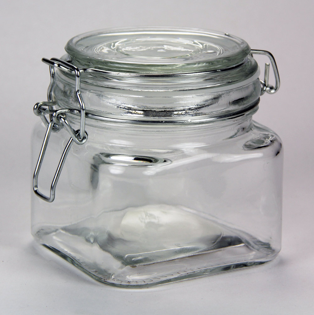 Square Glass Jar With Clasp Lid 20oz Armour Products Com Wholesale Glass Etching Supplies