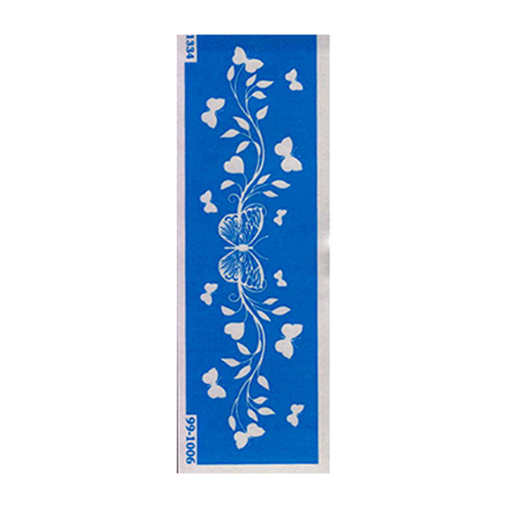 Butterfly & Flowers Glass Etching Stencils with Border Designs
