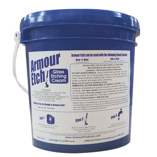 5 gal Pail Armour Etch Glass Etching Cream - Armour Products.com -  Wholesale Glass Etching Supplies