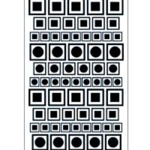 19-2701 - ETCH or  SANDETCH stencil circle/squares
