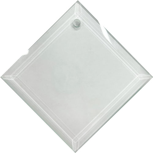 Clear-3" Square Thick Bevel