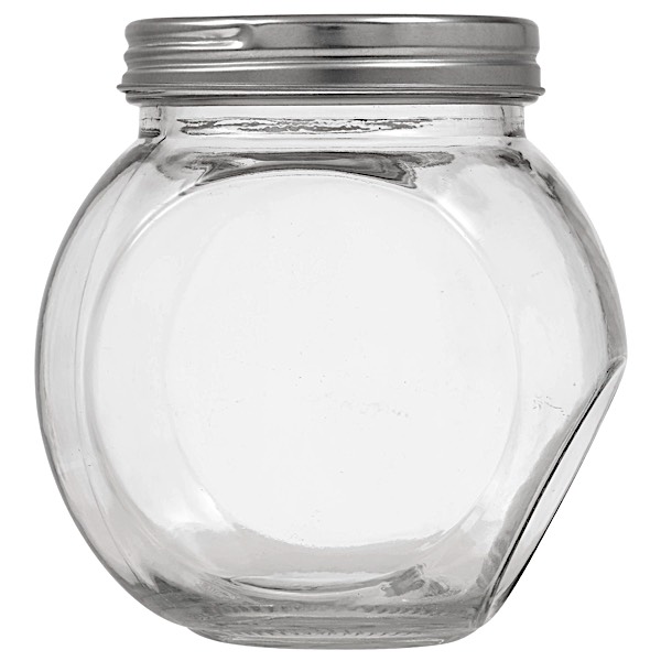 Small Cookie Jar w/ Metal Lid